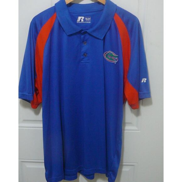University of Florida Gators Mens Russell Polo Style  Shirt 2XL Gator logo - Picture 1 of 6